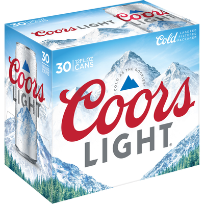 Product COORS LIGHT CAN 30PK 12 OZ