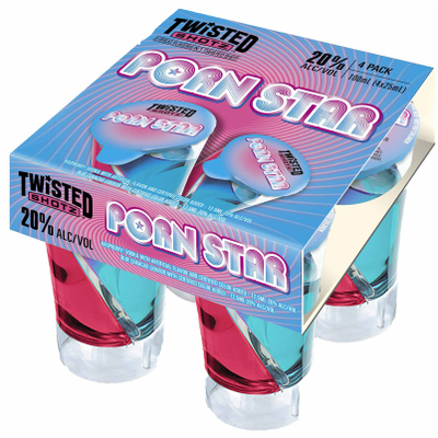 Product TWISTED SHOTZ PORN STAR 4PK 100ML