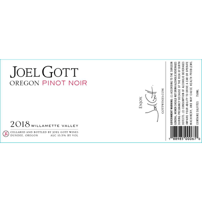 Product JOEL GOTT OREGON PN 750ML