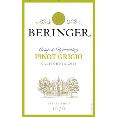 Product BERINGER PINOT GRIGIO 750ML