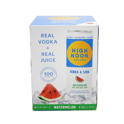 Product HIGHNOON WATERMELON VODKA & SODA 4 PK