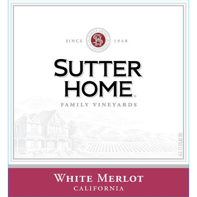 Product SUTTER HOME WHITE MERLOT 187 M