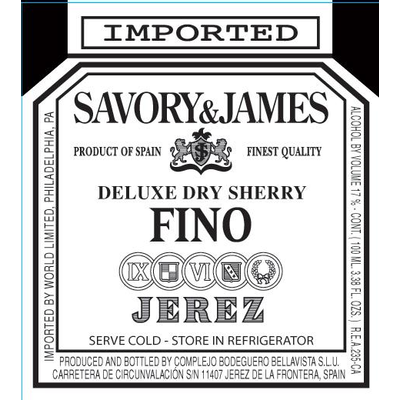 Product SAVORY & JAMES FINO