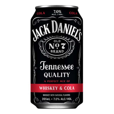 Product JACK DANIEL WHISKEY & COLA 4PK CAN