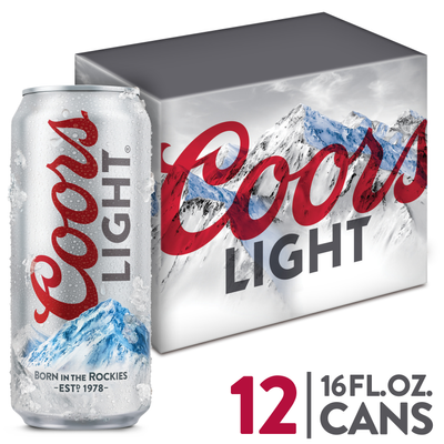 Product COORS LIGHT 16 OZ 12PK CAN