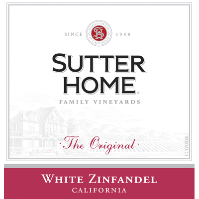 Product SUTTER HOME WHITE ZINFANDEL 750ML