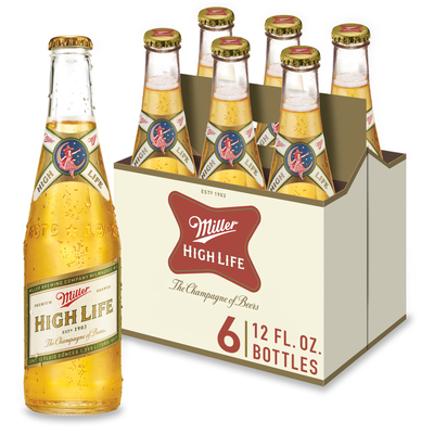 Product MILLER HIGH LIFE 6PK BOTTLE 12 OZ