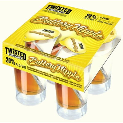 Product TWISTED SHOTZ BUTTERY NIPPLE 4PK 100ML