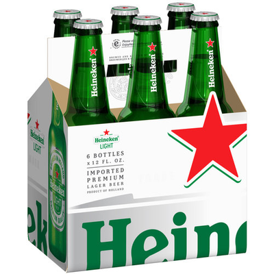 Product HEINEKEN LIGHT BOTTLE 6PK 12 OZ