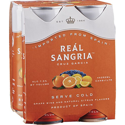 Product CRUZ REAL SANGRIA RED BOX 4PK