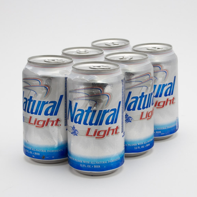 Product NATURAL LIGHT 6 PACK CAN 12 OZ