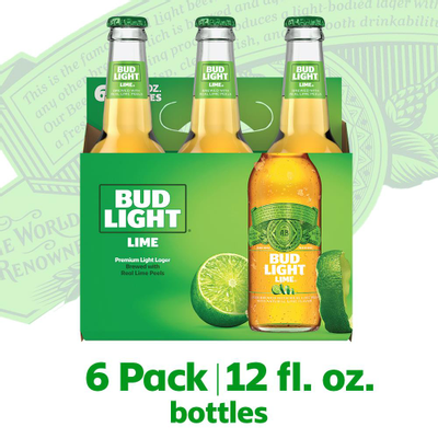 Product BUD LIGHT LIME 12 OZ 6 PACK BOTTLE