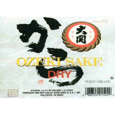 Product OZEKI SAKE DRY (CA) 24PK