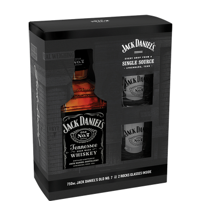 Product JACK DANIELS  BLACK GIFT GLASS 750ML