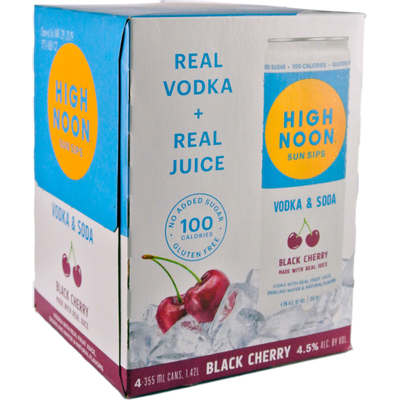 Product HIGHNOON BLACK CHERRY VODKA & SODA 4 PK