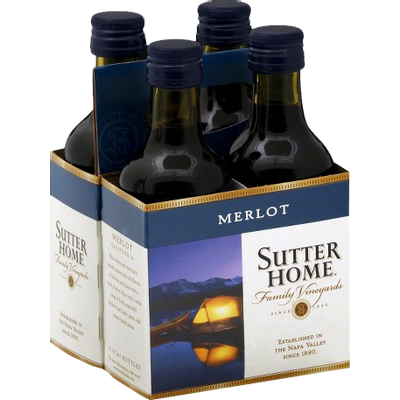 Product SUTTER HOME 4PK MERLOT 187ML