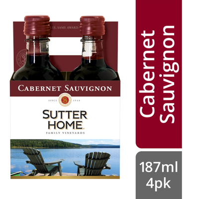 Product SUTTER HOME 4PK CABERNET 187ML