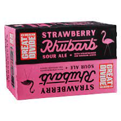 Product GREAT DIVIDE STRAWBERRY RHUBARB SOUR ALE 6PK CAN