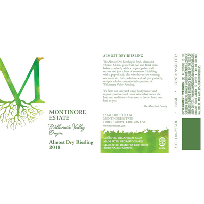 Product MONTINORE ALMOST DRY RIESLING